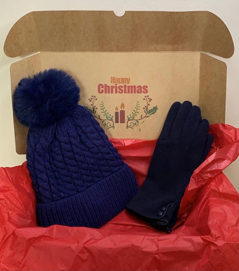 Hat and Gloves Navy